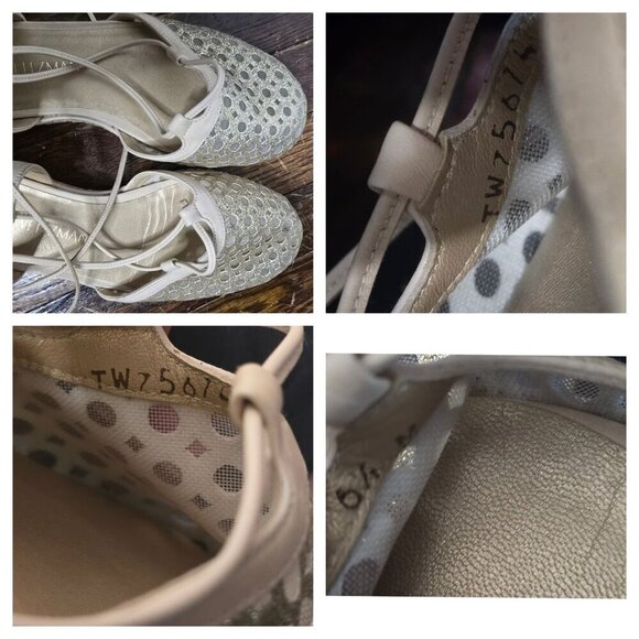 Stuart Weitzman Gold Lace Up Gladiator Espadrille Sandal - Picture 2 of 16